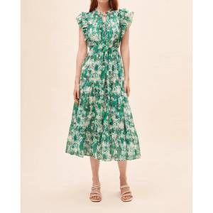 SUNCOO | Dresses | New Suncoo Calipso Midi Dress In Green | Poshmark
